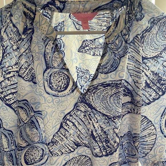 Lilly Pulitzer Matilda Silk Top Stuffed Shells Size XXS - Picture 7 of 16